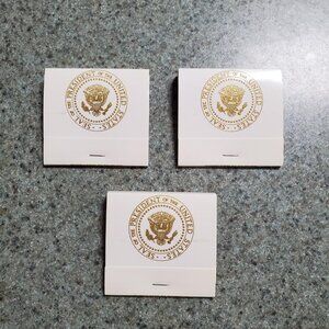 Vintage Aboard the Presidential Aircraft Matchbooks - White